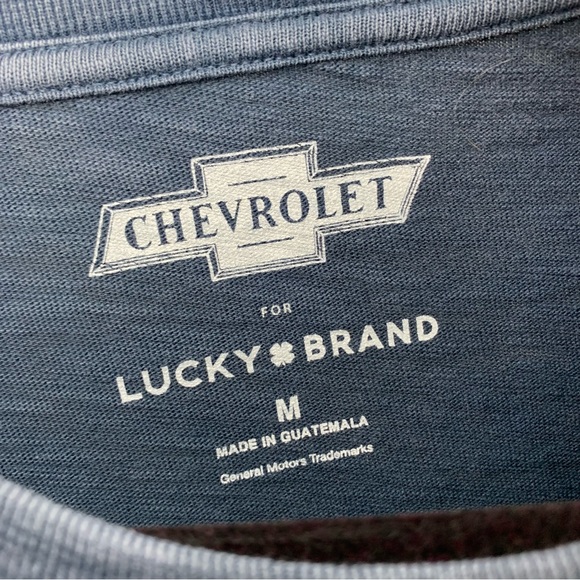 NWT Lucky Brand El Camino Washed Out Navy Blue Tee, size M - Picture 3 of 10